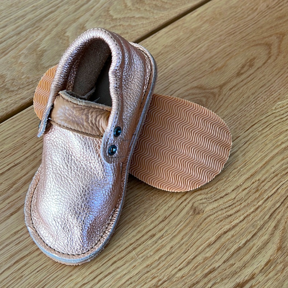 Posh panda leather slip on shoe